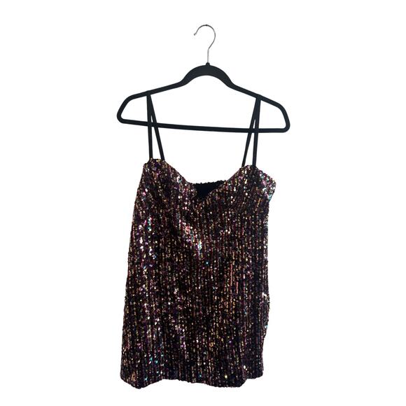 NWT ZARA woman multicolor sequin mini dress size S - Picture 1 of 8